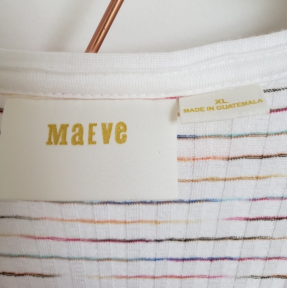 Anthropologie, Maeve Leila Wrap Striped Rib Top XL - Picture 4 of 6